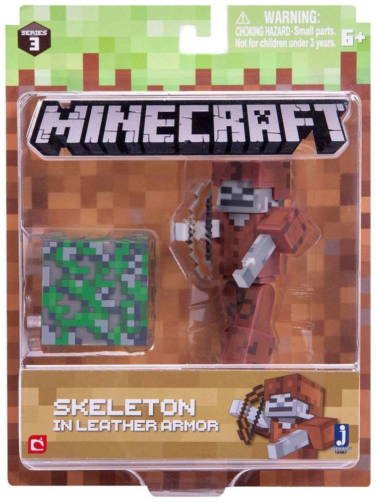 Minecraft, Szkielet w skórzanej zbroi, figurka