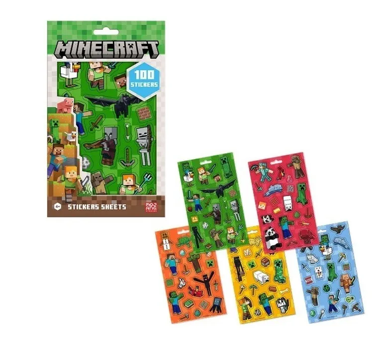 Minecraft, zestaw naklejek