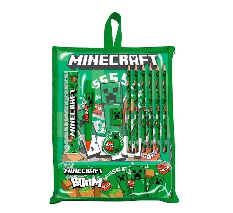 Minecraft, zestaw piśmienniczy, 12 elementów
