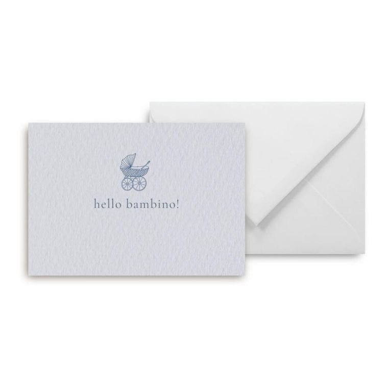 Mini kartka, hello bambino blue