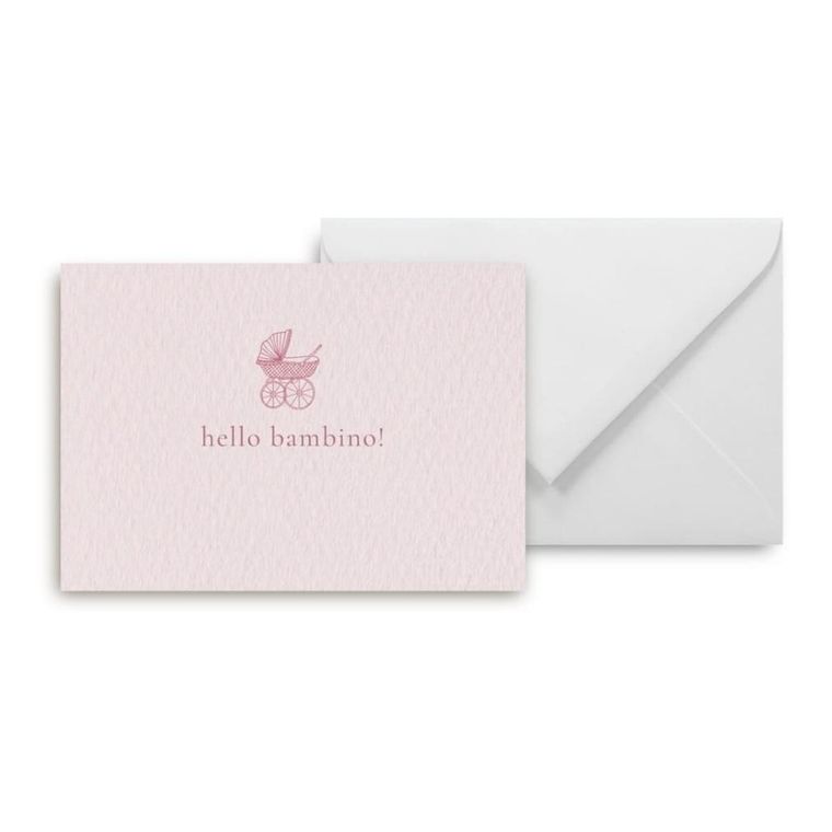 Mini kartka, hello bambino pink