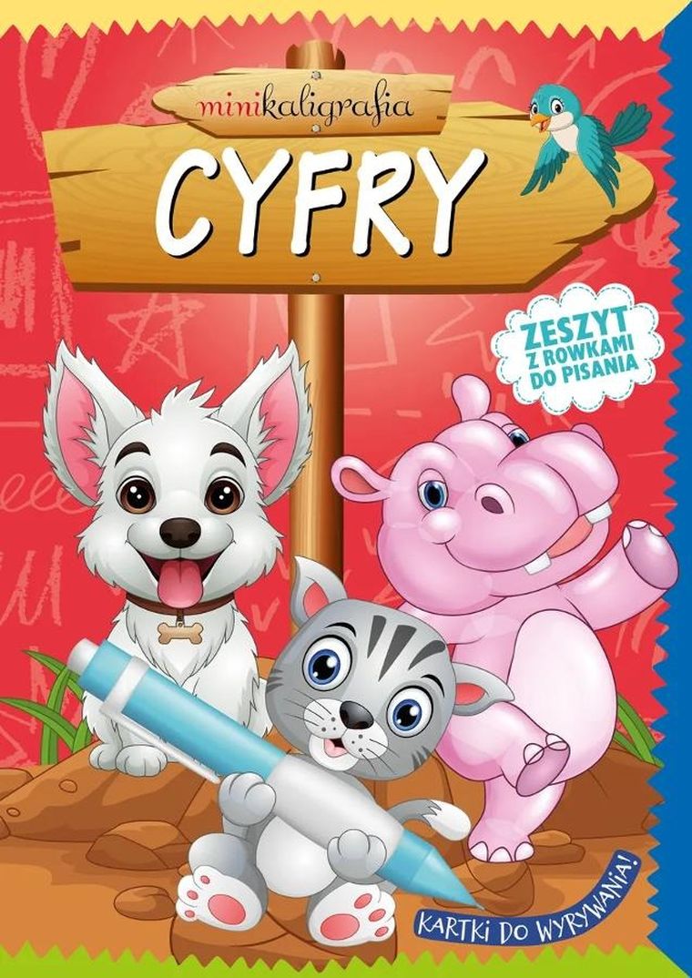 Minikaligrafia. Cyfry. Zeszyt z rowkami do pisania