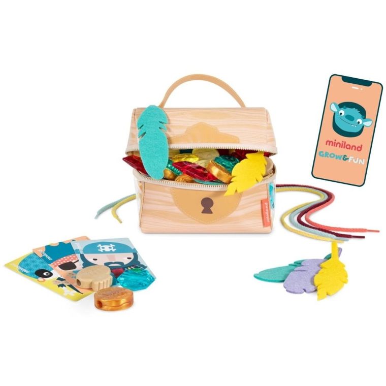 Miniland, koraliki do nawlekania, zestaw kreatywny