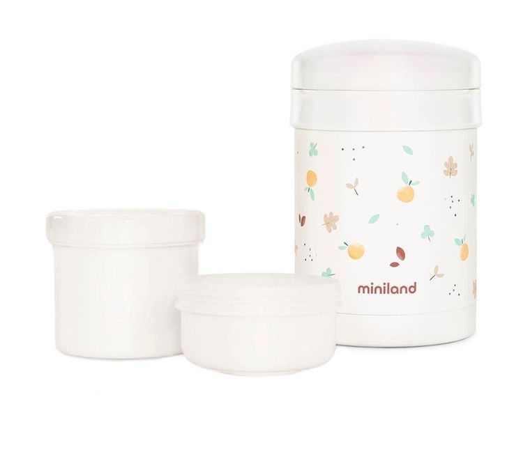Miniland, Valencia, termos na jedzenie z 2 pojemnikami hermetycznymi, 700 ml