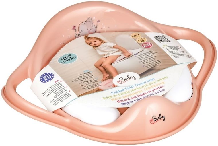 Minimal, Słonik, miękka nakładka na sedes, róż