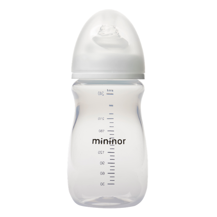 Mininor, butelka plastikowa, 240 ml, 0m+
