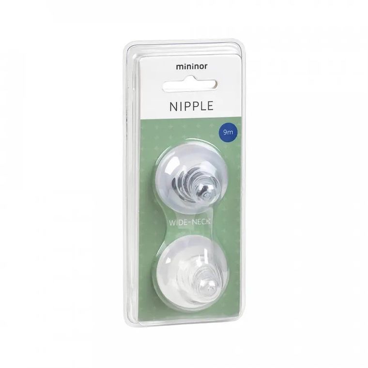 Mininor, smoczek do butelki, 9m, 2 szt.