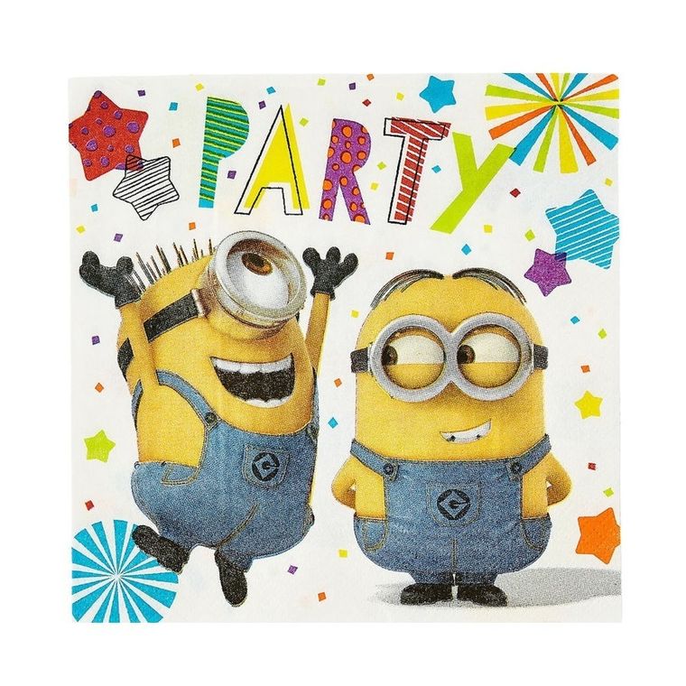 Minionki, serwetki, 33-33 cm, 16 szt.