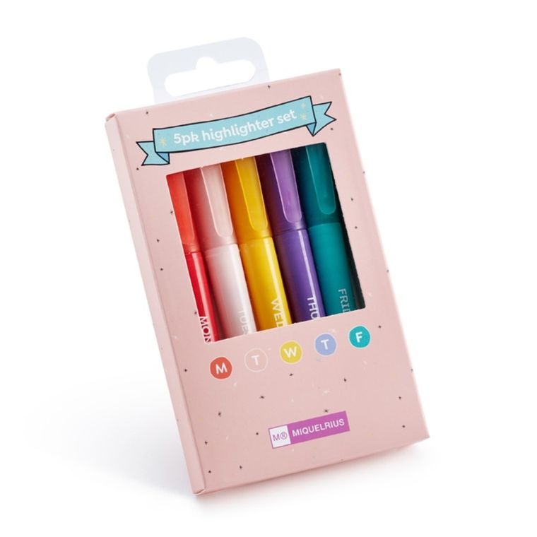 Miquelrius, markery do zakreślania, 5 kolorów