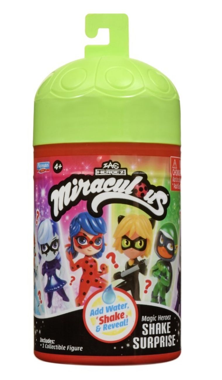 Miraculous: Biedronka i Czarny Kot, Heroez Shake Surprise, zestaw z figurką niespodzianką, 1 szt.