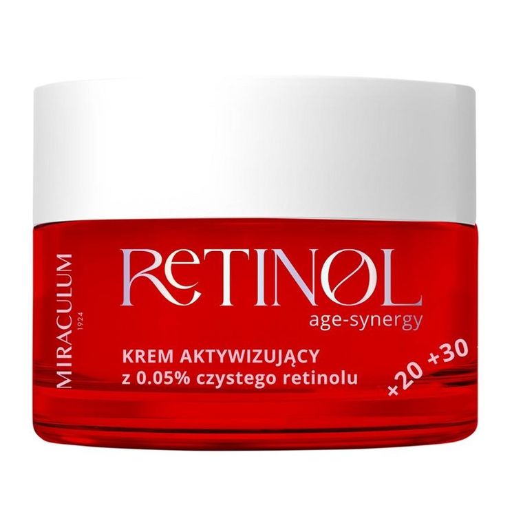 Miraculum, Age-Synergy Retinol, krem aktywizujący na noc z 0.05% czystego retinolu, 50 ml