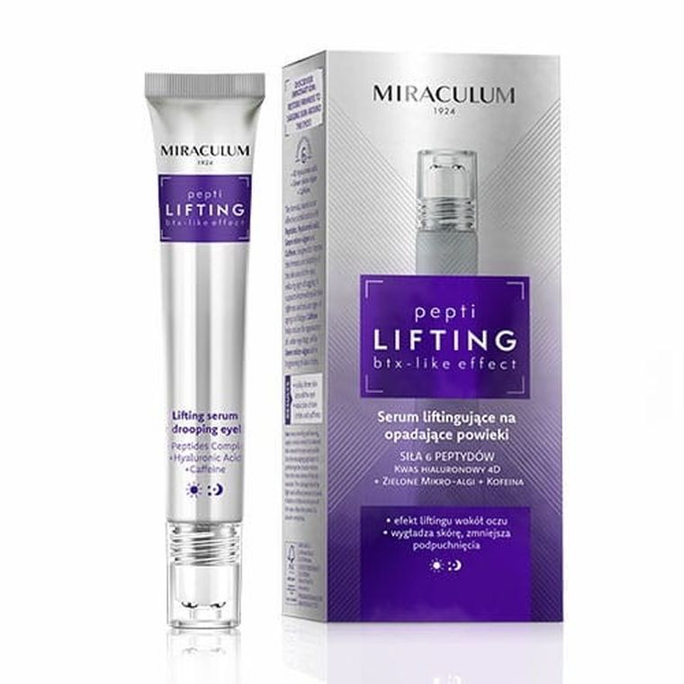 Miraculum, Pepti Lifting, serum liftingujące na opadające powieki, 20 ml