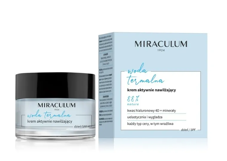 Miraculum, woda termalna, krem aktywnie nawilżający na dzień, 50 ml