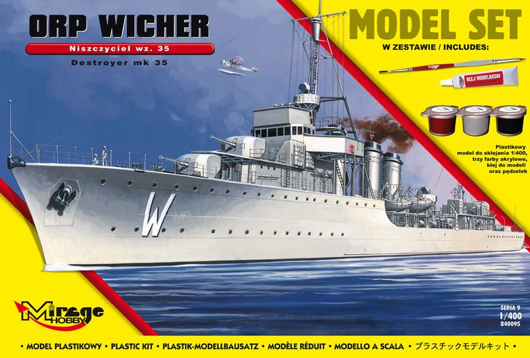 Mirage Hobby, niszczyciel ORP WICHER, model do sklejania