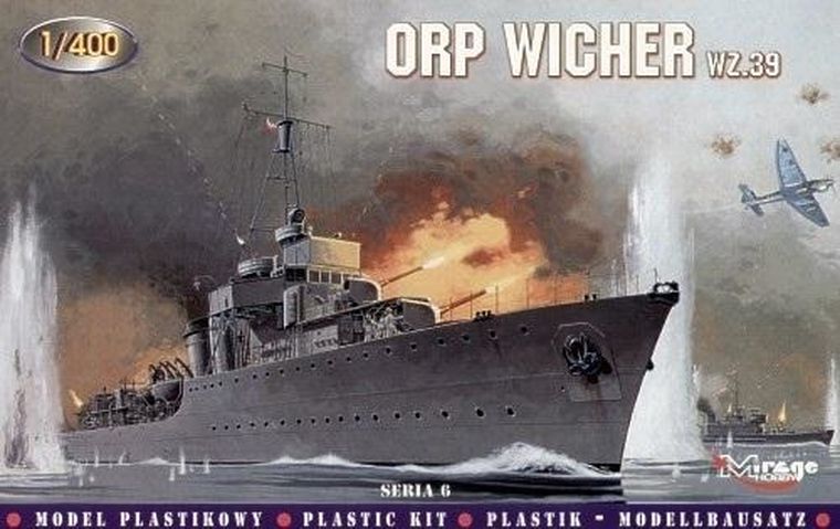 Mirage Hobby, okręt ORP Wicher wz. 39, 1:400, model do sklejania