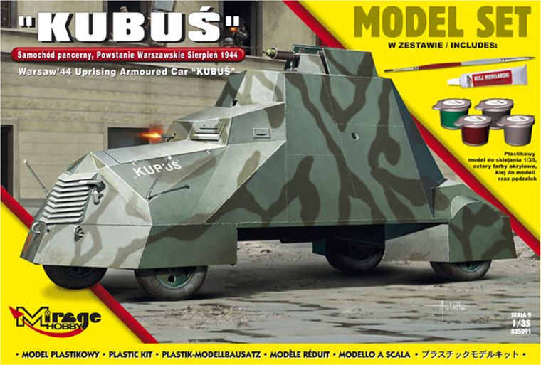 Mirage Hobby, samochód Pancerny KUBUŚ, model do sklejania