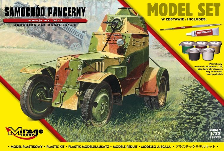 Mirage Hobby, samochód pancerny wz. 34-II, model do sklejania