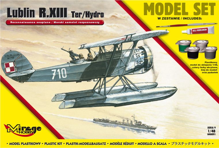 Mirage Hobby, samolot rozpoznawczy LUBLIN R.XIII Ter/Hydro, model do sklejania
