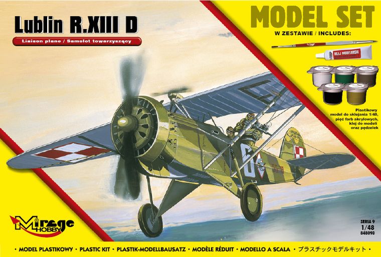 Mirage Hobby, samolot towarzyszący LUBLIN R.XIII, model do sklejania