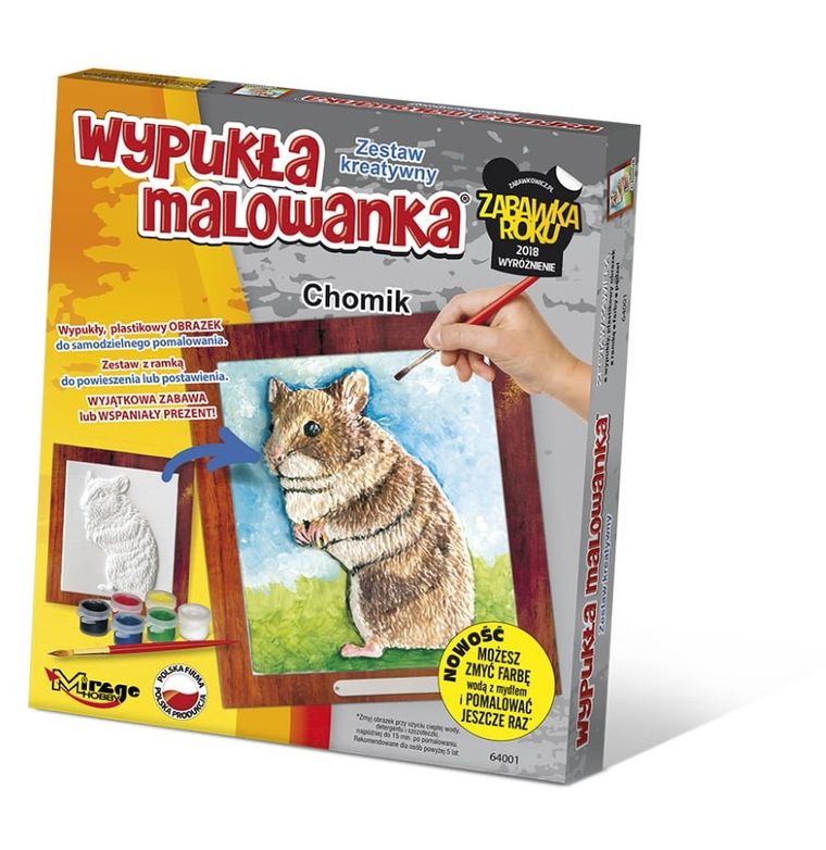 Mirage Hobby, Wypukła Malowanka, zestaw kreatywny do malowania, Futrzaki, Chomik