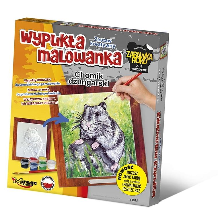 Mirage Hobby, Wypukła Malowanka, zestaw kreatywny do malowania, Futrzaki, Chomik dżungalski