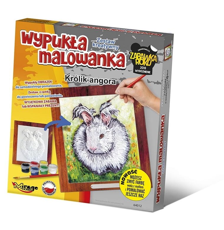 Mirage Hobby, Wypukła Malowanka, zestaw kreatywny do malowania, Futrzaki, Królik Angora