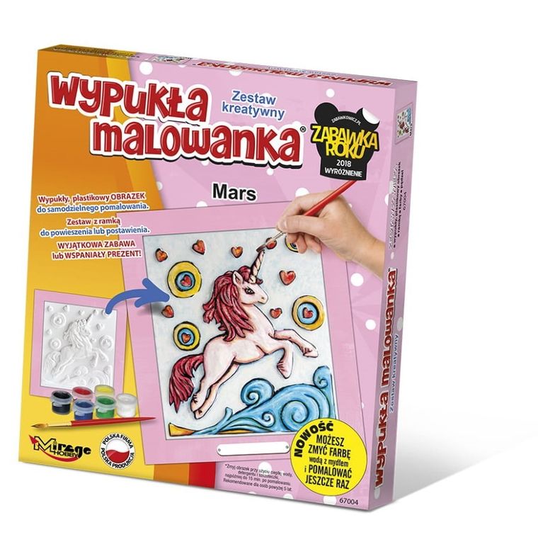 Mirage Hobby, Wypukła Malowanka, zestaw kreatywny do malowania, Jednorożec Mars