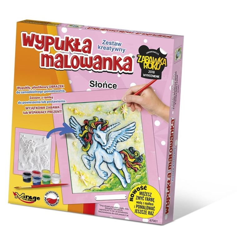 Mirage Hobby, Wypukła Malowanka, zestaw kreatywny do malowania, Jednorożec Słońce