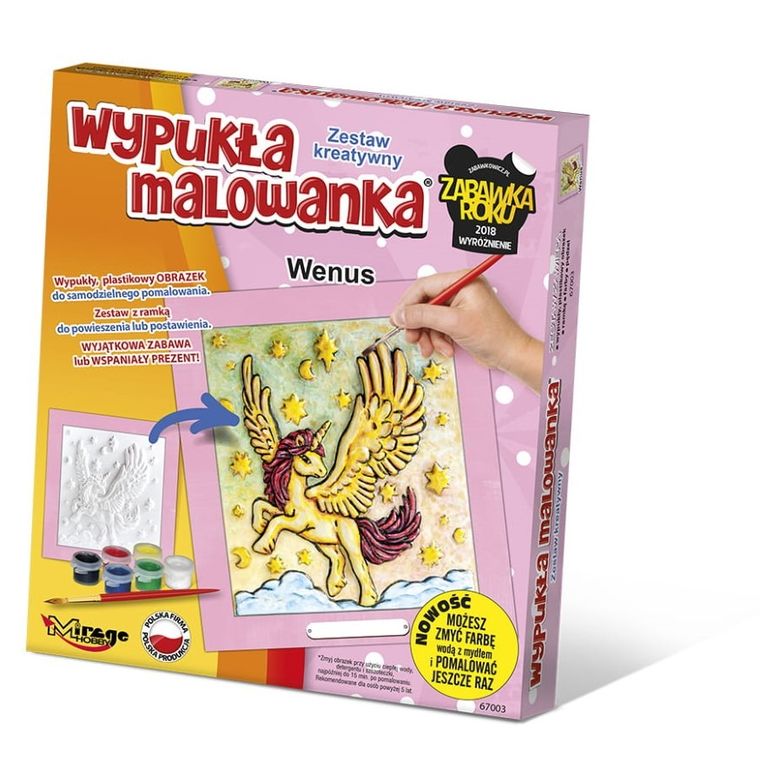 Mirage Hobby, Wypukła Malowanka, zestaw kreatywny do malowania, Jednorożec Wenus