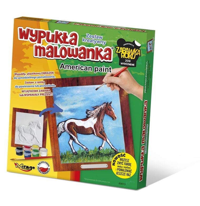 Mirage Hobby, Wypukła Malowanka, zestaw kreatywny do malowania, Koń American Paint