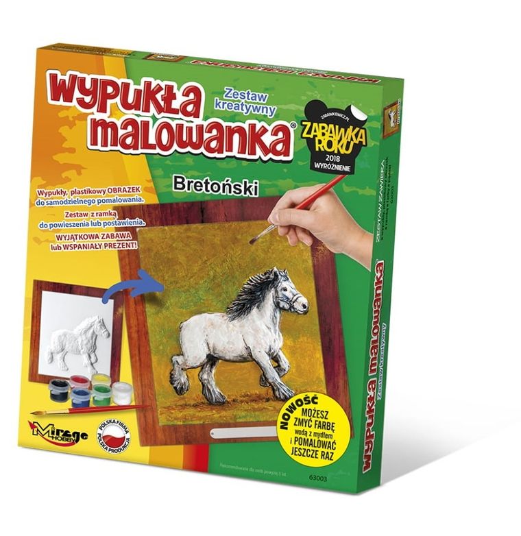 Mirage Hobby, Wypukła Malowanka, zestaw kreatywny do malowania, Koń Bretoński