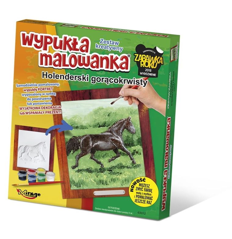 Mirage Hobby, Wypukła Malowanka, zestaw kreatywny do malowania, Koń Holenderski