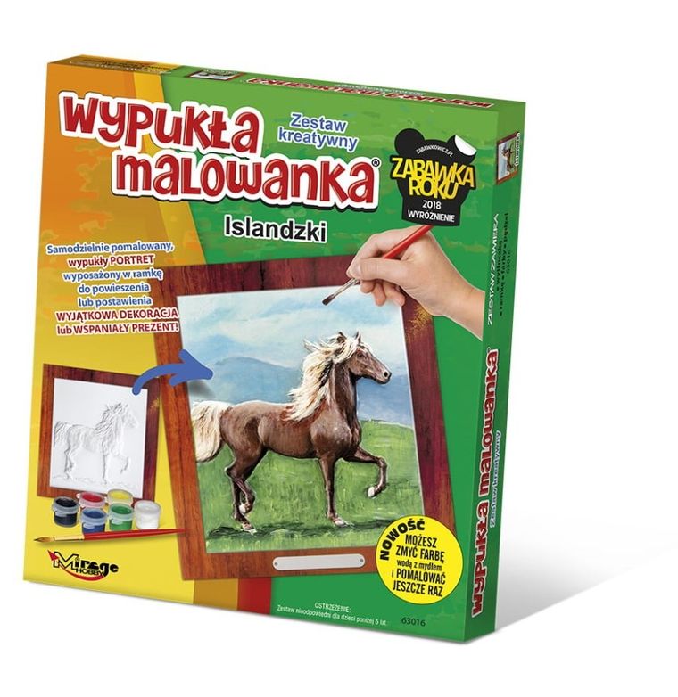 Mirage Hobby, Wypukła Malowanka, zestaw kreatywny do malowania, Koń Islandzki