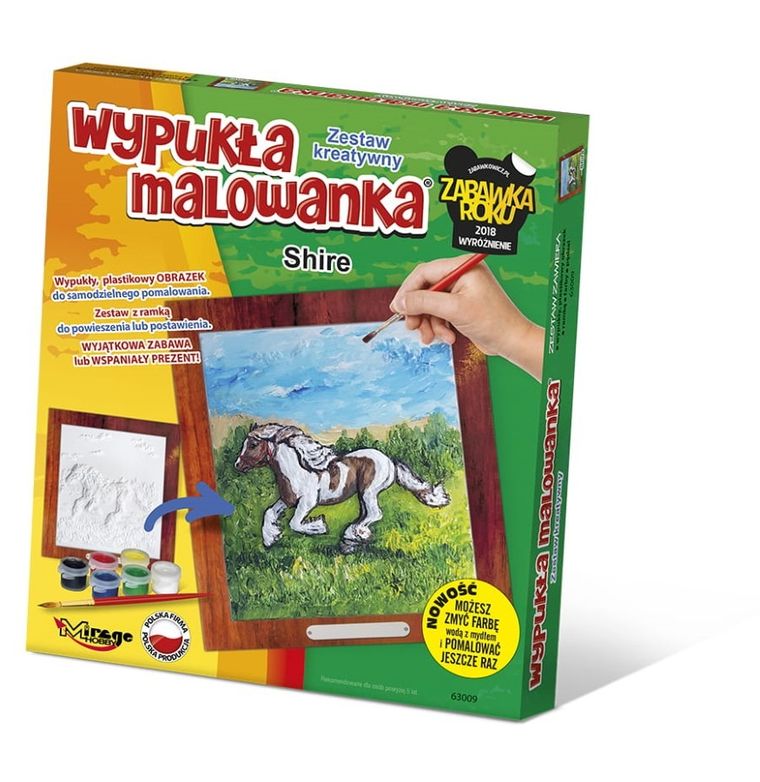 Mirage Hobby, Wypukła Malowanka, zestaw kreatywny do malowania, Koń Shire