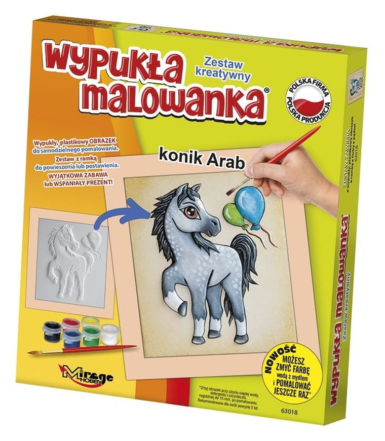 Mirage Hobby, Wypukła Malowanka, zestaw kreatywny do malowania, Konik Arab