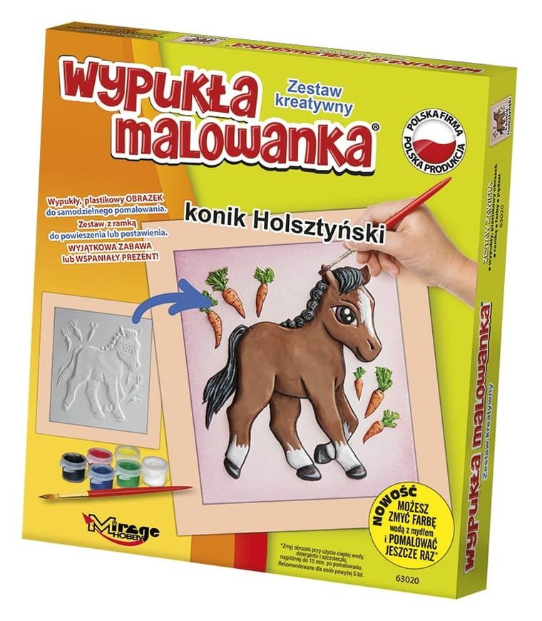 Mirage Hobby, Wypukła Malowanka, zestaw kreatywny do malowania, Konik Holsztyński