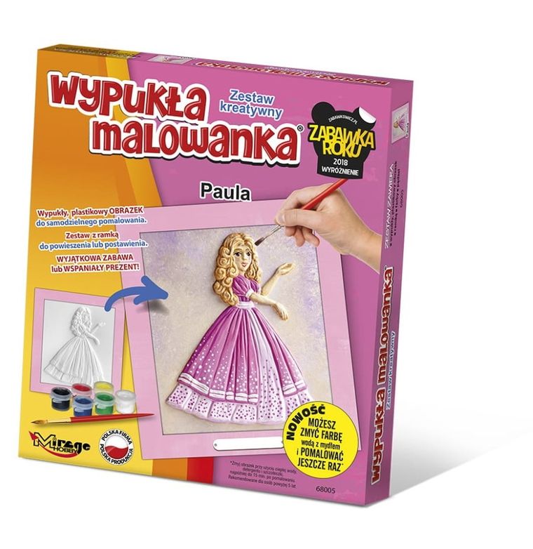 Mirage Hobby, Wypukła Malowanka, zestaw kreatywny do malowania, Księżniczka Paula