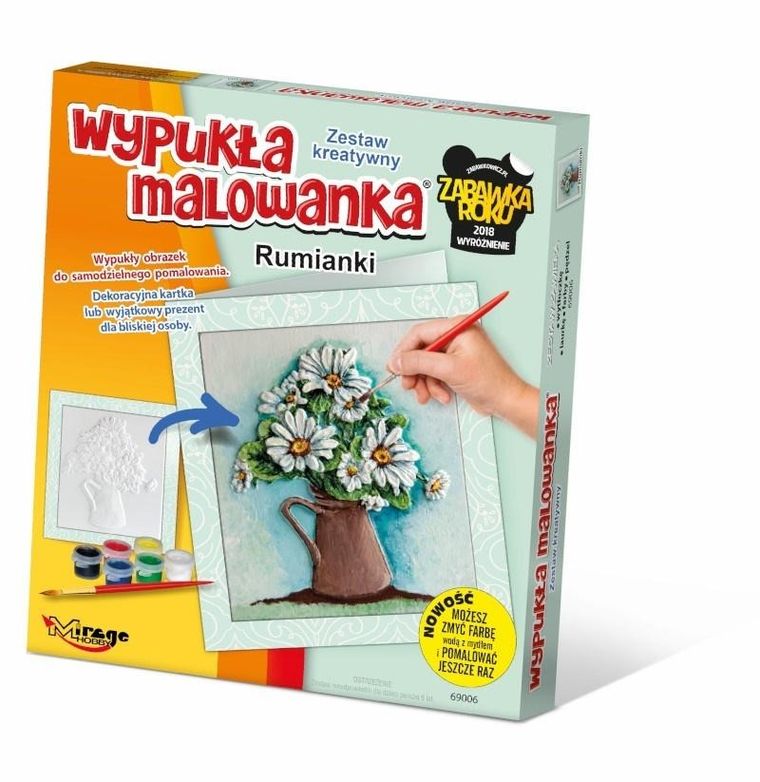 Mirage Hobby, Wypukła Malowanka, zestaw kreatywny do malowania, Kwiaty, Rumianki
