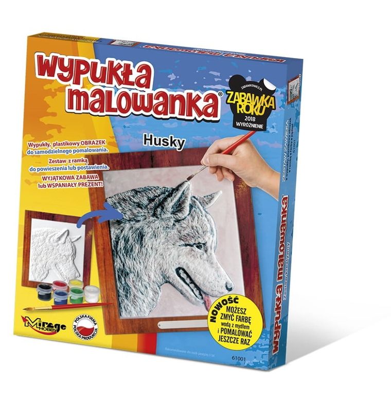 Mirage Hobby, Wypukła Malowanka, zestaw kreatywny do malowania, Psy, Husky