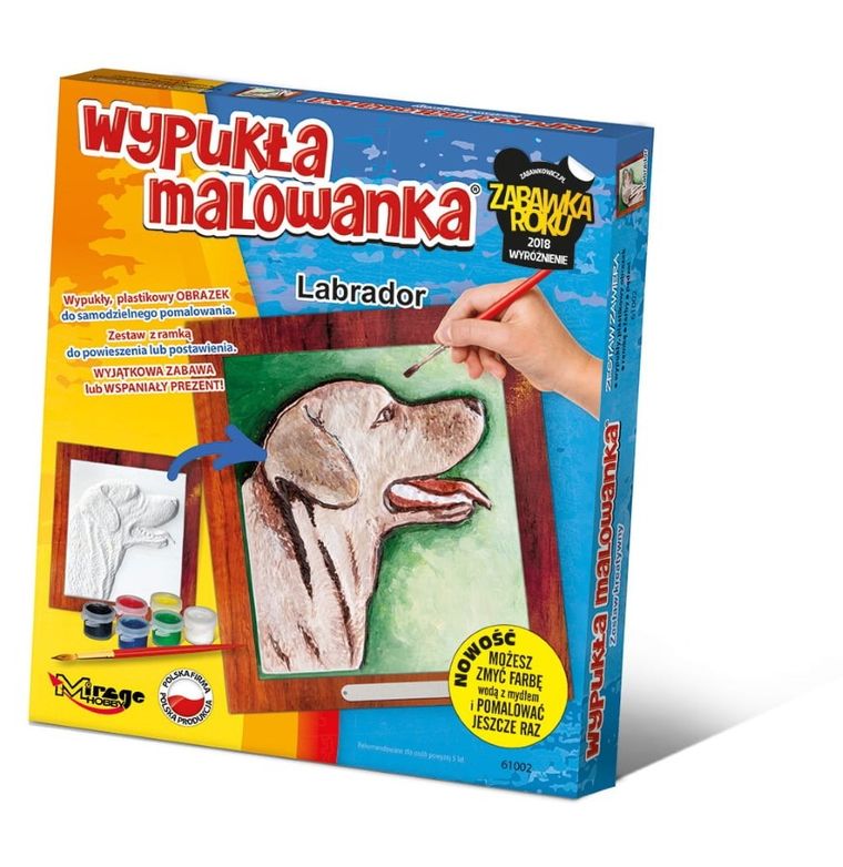 Mirage Hobby, Wypukła Malowanka, zestaw kreatywny do malowania, Psy, Labrador