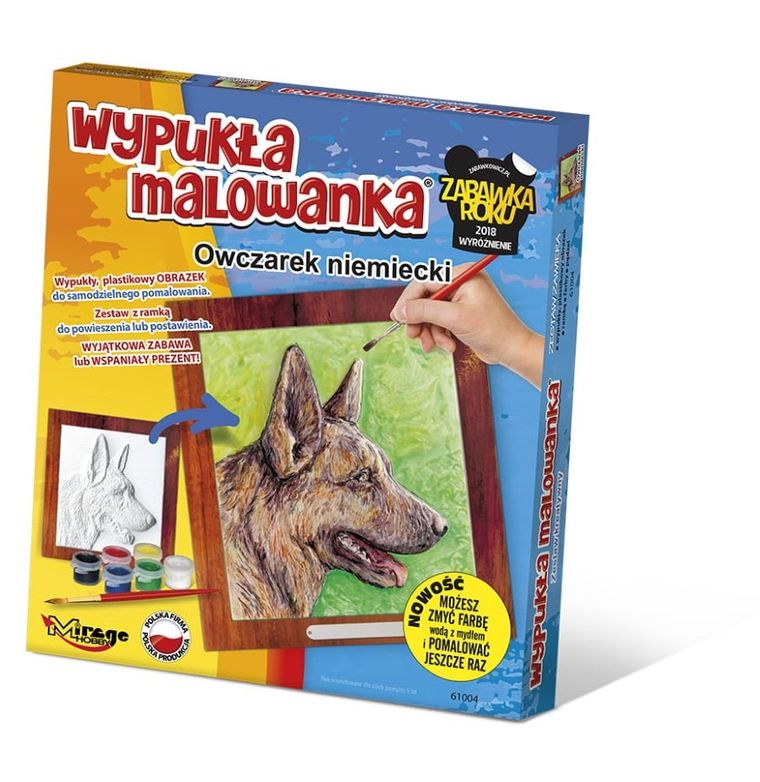 Mirage Hobby, Wypukła Malowanka, zestaw kreatywny do malowania, Psy, Owczarek Niemiecki
