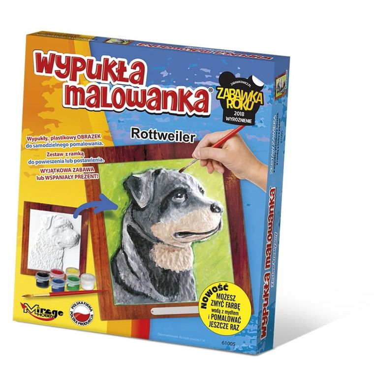Mirage Hobby, Wypukła Malowanka, zestaw kreatywny do malowania, Psy, Rottweiler