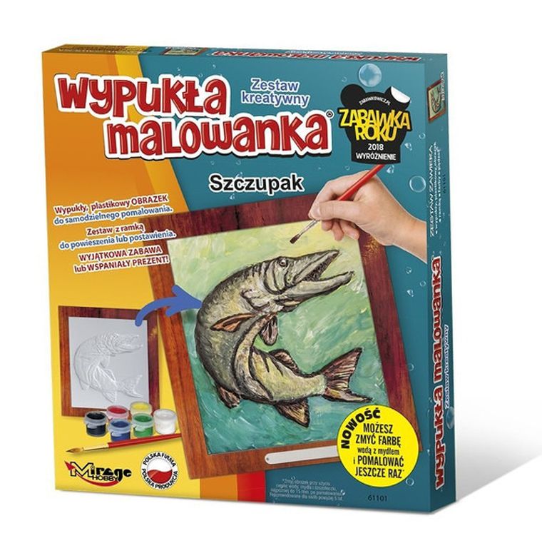 Mirage Hobby, Wypukła Malowanka, zestaw kreatywny do malowania, Szczupak