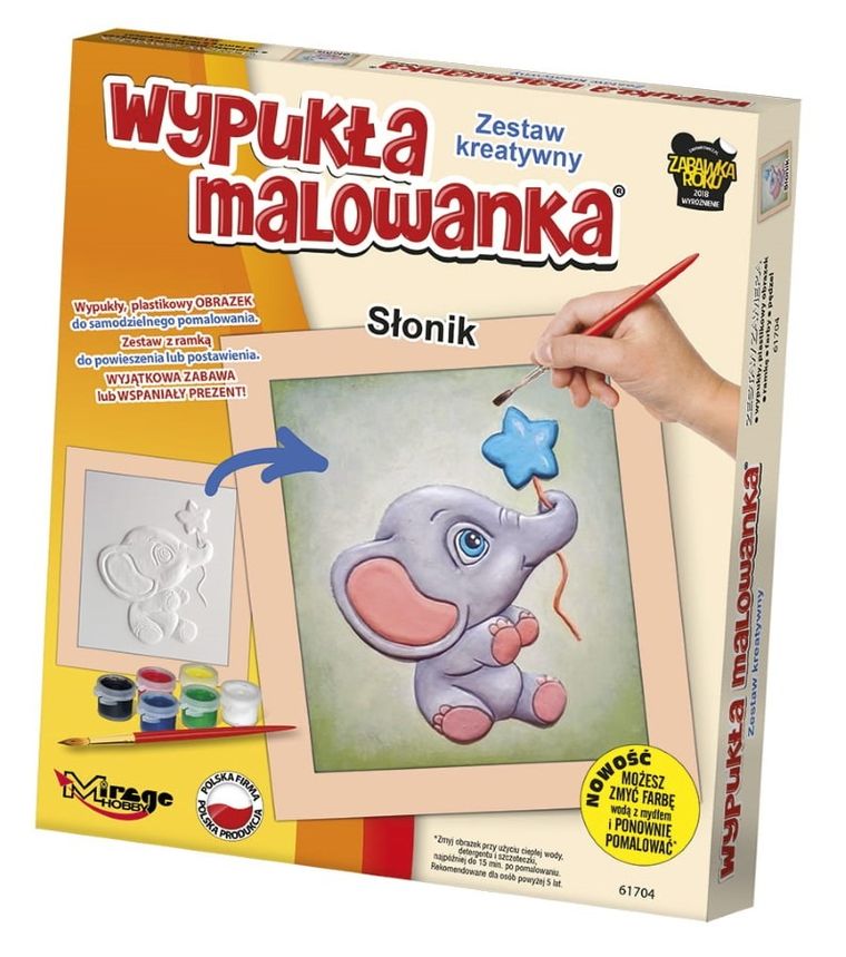 Mirage Hobby, Wypukła Malowanka, zestaw kreatywny do malowania, Zwierzątka