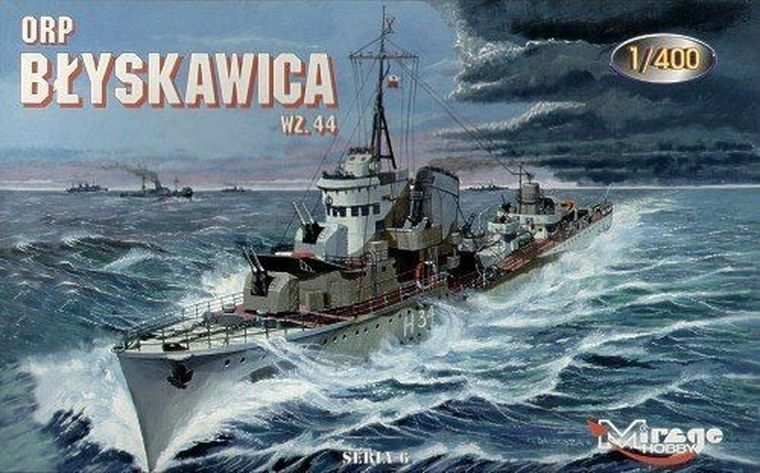 Mirage, ORP Błyskawica wz. 44, model plastikowy do sklejania