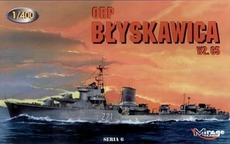 Mirage, ORP Błyskawica WZ 65, model do sklejania