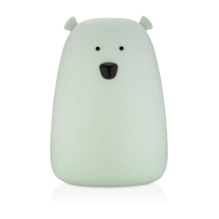 Miś, lampka silikonowa, duża, szałwiowa