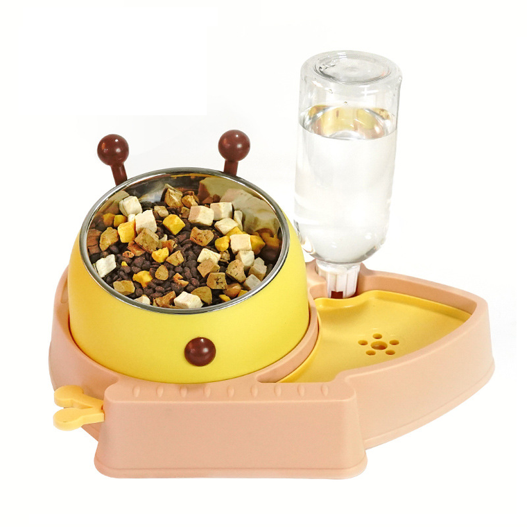 Miska z automatycznym dozownikiem wody dla psa i kota 2w1, różowa