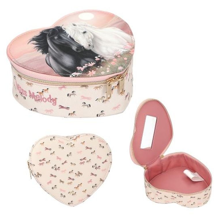Miss Melody, Blossom Pony, pudełko na biżuterie z lusterkiem, 14-16-6cm