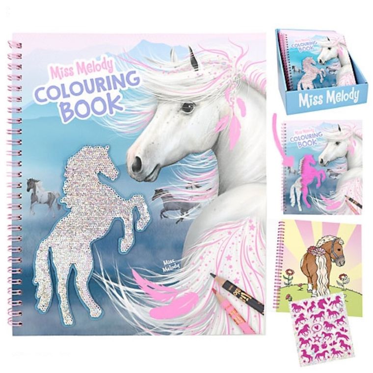 Miss Melody, kolorowanka z cekinowym koniem